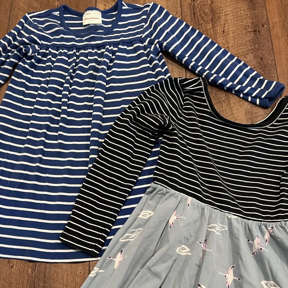 Hanna Anderson and Tea Collection Toddler Girl Dress Bundle, size 4
